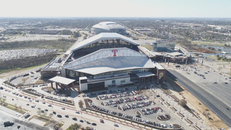 Ajax provided architectural parts for the new Texas Rangers stadium