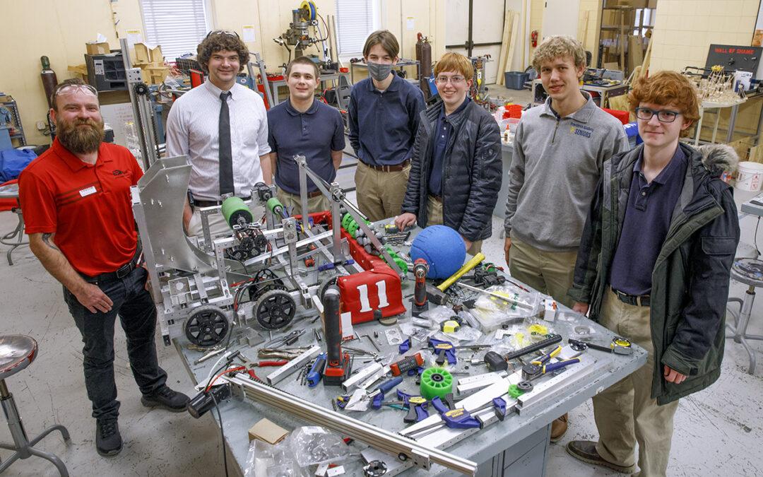The robotics team at Providence Academy