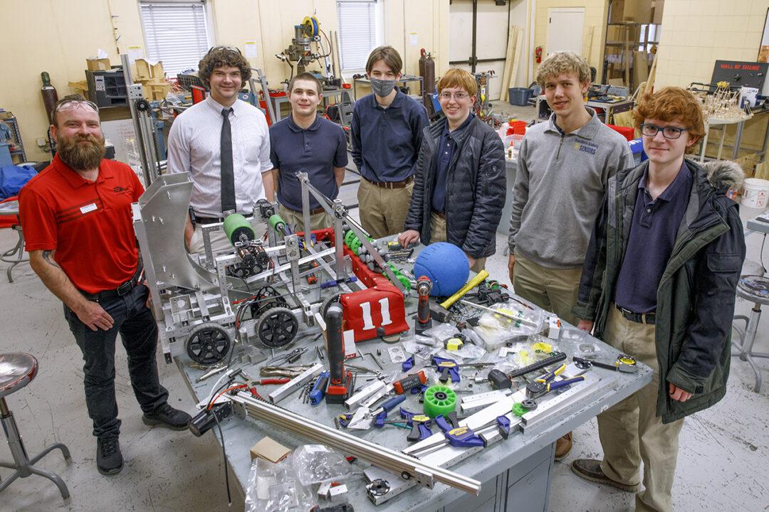 The robotics team at Providence Academy