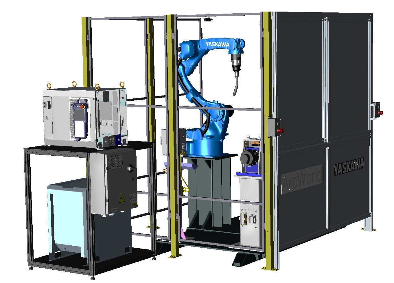 Industrial Robots - an example of a welding cell