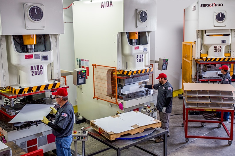 Servo press workcell at Ajax Metal Forming