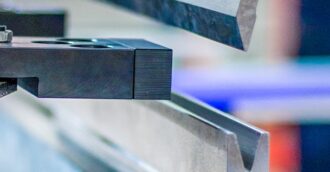 Press brake tooling close up