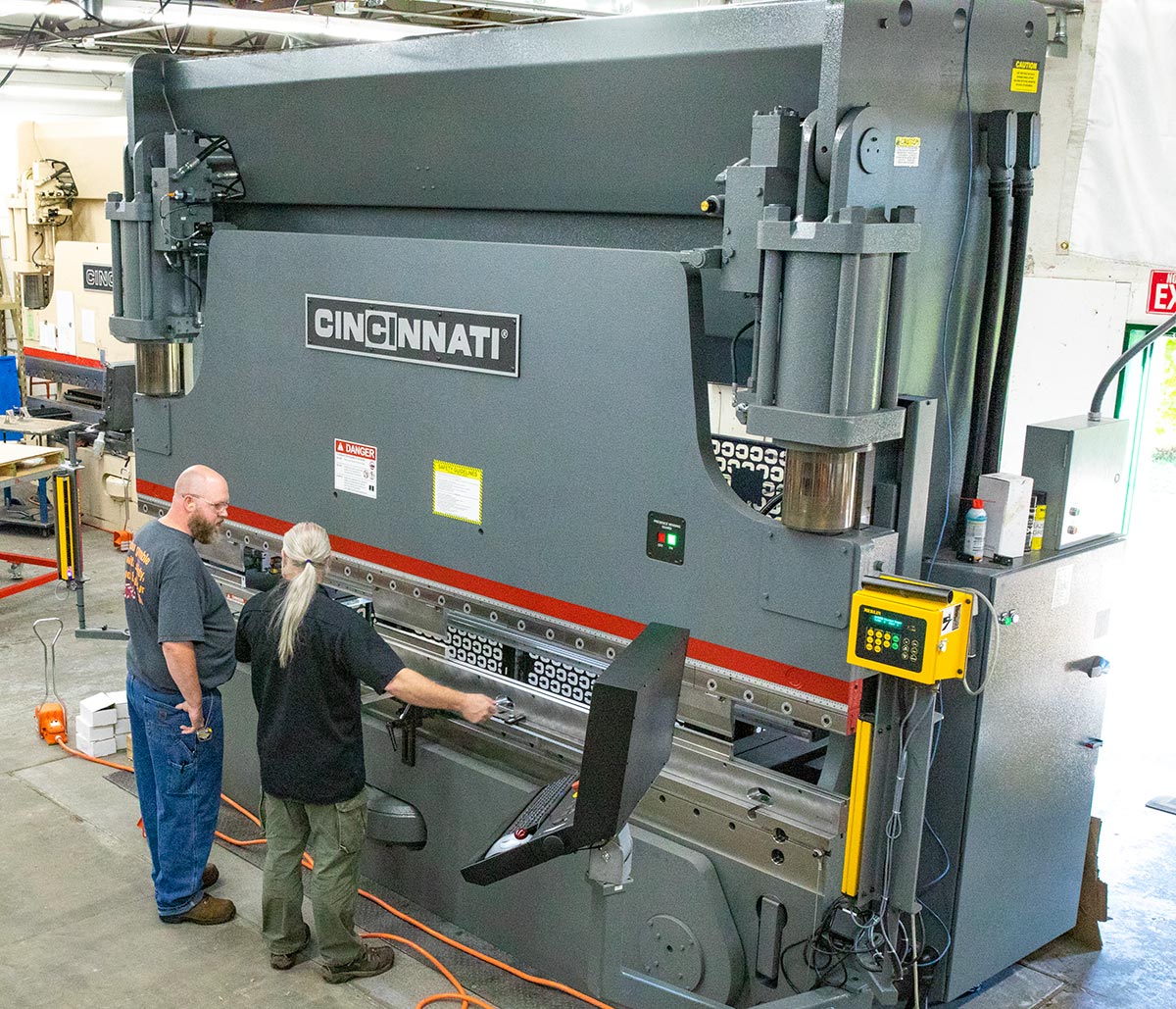 A Cincinnati 14-foot Press Brake at Ajax