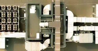 Rooftop industrial HVAC units