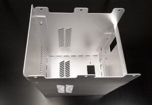 An aluminum medical device enclosure produced by Ajax Metal Forming Solutions An aluminum medical device enclosure produced by Ajax Metal Forming Solutions