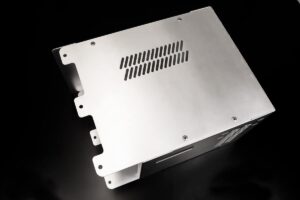 An aluminum medical device enclosure produced by Ajax Metal Forming Solutions An aluminum medical device enclosure produced by Ajax Metal Forming Solutions
