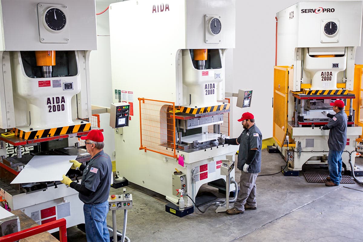 An AIDA servo forming work cell at Ajax