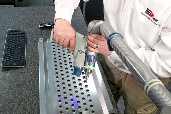 FARO Arm Scan of Extruded Heat Exchanger header Plate